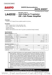 LA42032 datasheet pdf ON Semiconductor