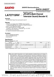 LA72715NV datasheet pdf ON Semiconductor