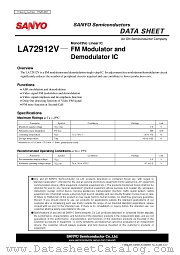 LA72912V datasheet pdf ON Semiconductor