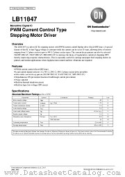 LB11847 datasheet pdf ON Semiconductor