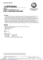 LC87F2932A datasheet pdf ON Semiconductor