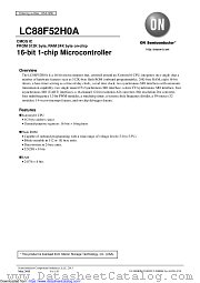 LC88F52H0A datasheet pdf ON Semiconductor