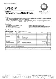 LV8401V datasheet pdf ON Semiconductor