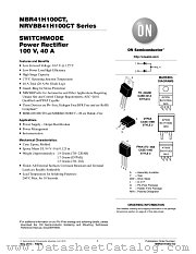 MBR41H100CT datasheet pdf ON Semiconductor