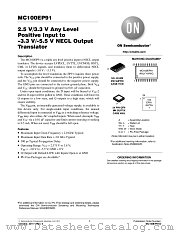 MC100EP91 datasheet pdf ON Semiconductor