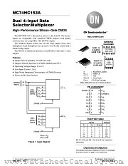 MC74HC153A datasheet pdf ON Semiconductor