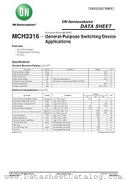 MCH3316 datasheet pdf ON Semiconductor