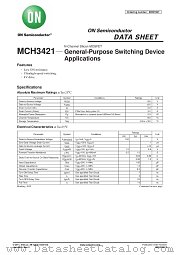 MCH3421 datasheet pdf ON Semiconductor