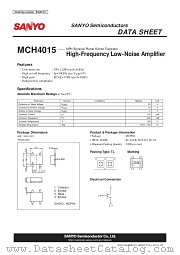 MCH4015 datasheet pdf ON Semiconductor