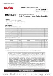 MCH4021 datasheet pdf ON Semiconductor
