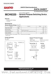 MCH6320 datasheet pdf ON Semiconductor