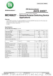 MCH6627 datasheet pdf ON Semiconductor