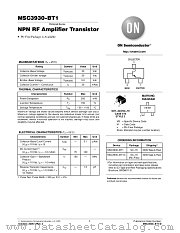 MSC3930-BT1 datasheet pdf ON Semiconductor