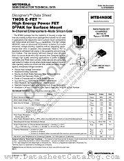 MTB4N80E datasheet pdf ON Semiconductor