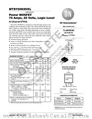 MTB75N03HDL datasheet pdf ON Semiconductor