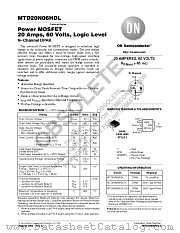 MTD20N06HDL datasheet pdf ON Semiconductor