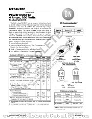 MTD4N20E datasheet pdf ON Semiconductor