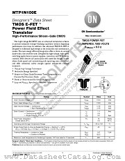 MTP1N100E datasheet pdf ON Semiconductor