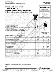 MTP4N40E datasheet pdf ON Semiconductor