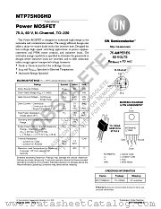 MTP75N06HD datasheet pdf ON Semiconductor