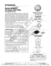 MTW32N25E datasheet pdf ON Semiconductor