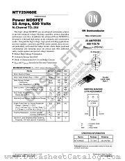 MTY25N60E datasheet pdf ON Semiconductor