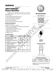 MUR3040 datasheet pdf ON Semiconductor