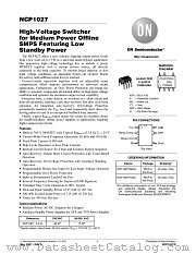 NCP1027 datasheet pdf ON Semiconductor