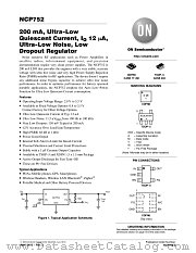 NCP752 datasheet pdf ON Semiconductor