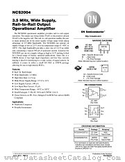 NCS2004 datasheet pdf ON Semiconductor
