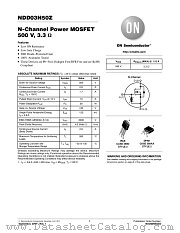 NDD03N50Z datasheet pdf ON Semiconductor