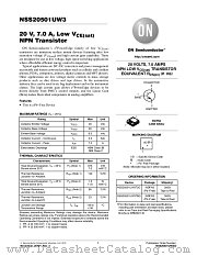NSS20501UW3 datasheet pdf ON Semiconductor