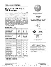 NSS40500UW3 datasheet pdf ON Semiconductor