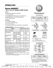 NTGD3133P datasheet pdf ON Semiconductor