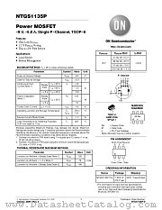NTGS1135P datasheet pdf ON Semiconductor