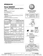 NTGS3441B datasheet pdf ON Semiconductor