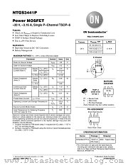 NTGS3441P datasheet pdf ON Semiconductor