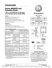 NTLGF3402P datasheet pdf ON Semiconductor