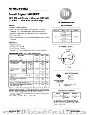 NTNS3164NZ datasheet pdf ON Semiconductor