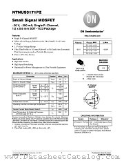 NTNUS3171PZ datasheet pdf ON Semiconductor