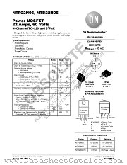 NTP22N06 datasheet pdf ON Semiconductor