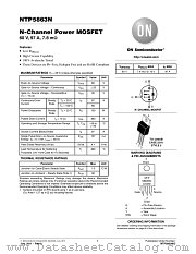 NTP5863N datasheet pdf ON Semiconductor