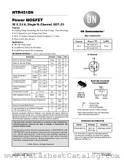 NTR4518N datasheet pdf ON Semiconductor