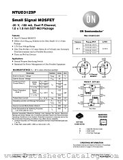 NTUD3129P datasheet pdf ON Semiconductor