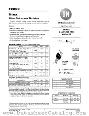 T2500 datasheet pdf ON Semiconductor