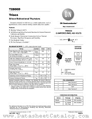 T2800 datasheet pdf ON Semiconductor