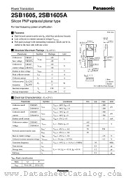 2SB1605 datasheet pdf Panasonic