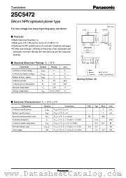 2SC5472 datasheet pdf Panasonic