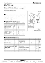 2SC5518 datasheet pdf Panasonic