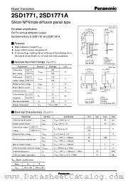 2SD1771A datasheet pdf Panasonic